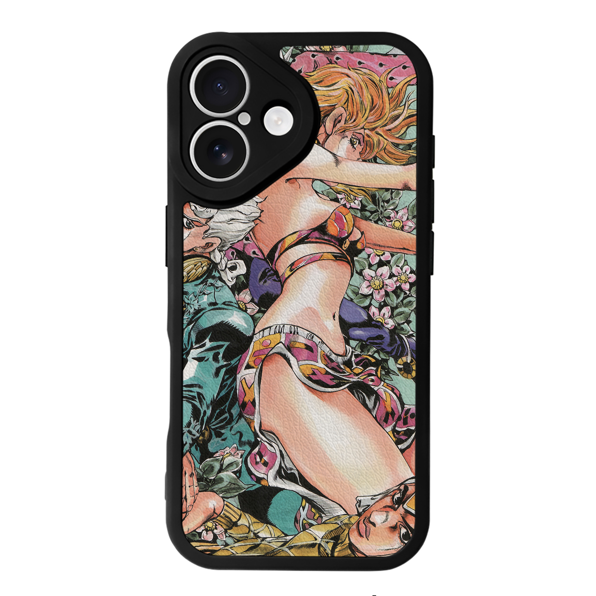 （画像用） ジョジョの奇妙な冒険 JoJo's Bizarre Adventure 【iPhone 16シリーズ対応】シリコンスマホケース（レザー調） 材質：シリコン